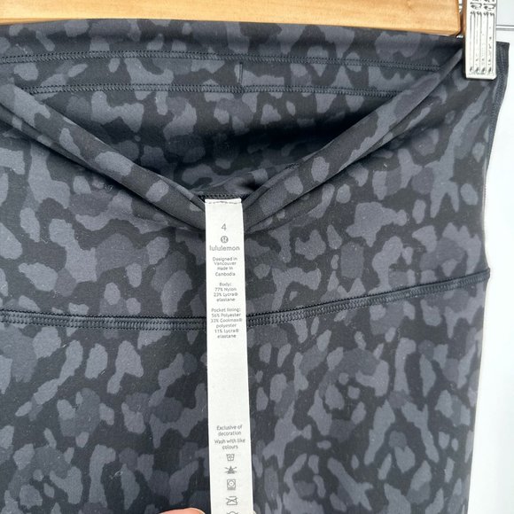 Lululemon Wunder Under High Rise Tight Full-On Luxtreme Yoga Camo Black Grey 4 - Picture 6 of 6